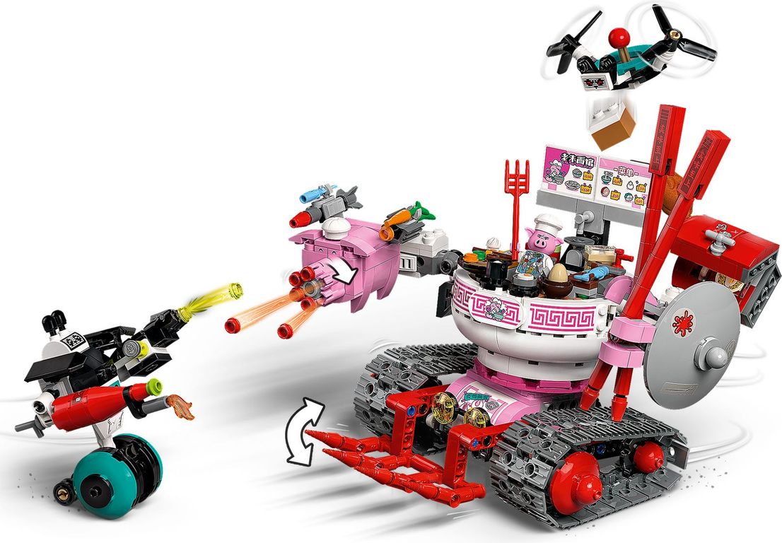 LEGO® Monkie Kid Pigsys Nudelwagen spielablauf