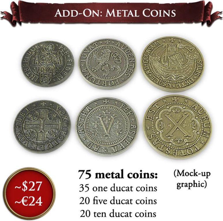 Europa Universalis: The Price of Power – Metal Coins components