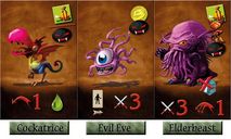 Dungeon Lords: Foire aux monstres cartes