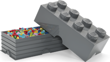 8-Stud Storage Brick – Gray