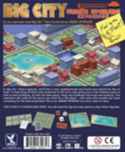 Big City: 20th Anniversary Jumbo Edition – Urban Upgrade parte posterior de la caja