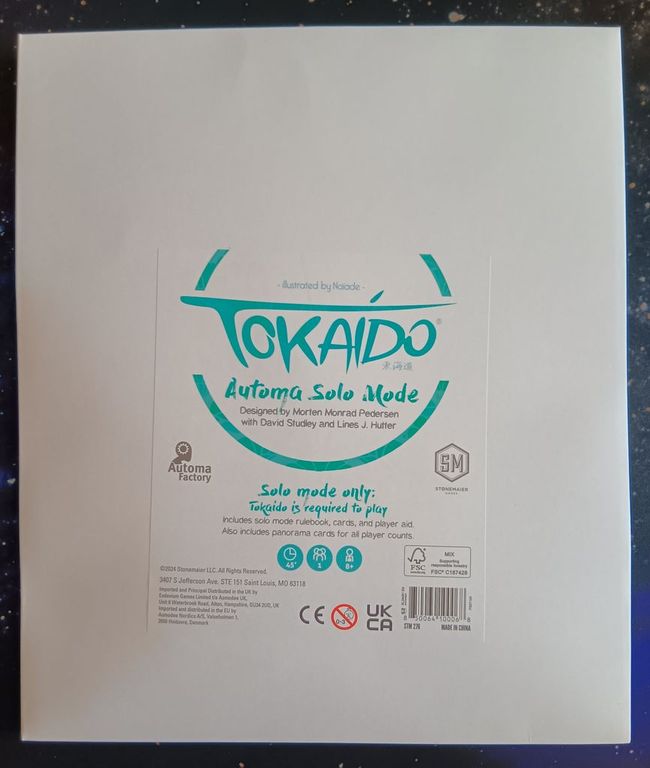 Tokaido: Solo Pack back of the box