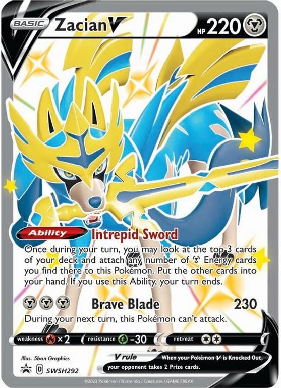 Pokémon TCG: Crown Zenith Premium Figure Collection—Shiny Zacian/Zamazenta carta