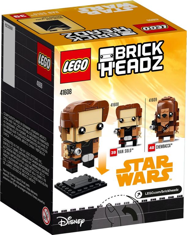 LEGO® BrickHeadz™ Han Solo™ parte posterior de la caja