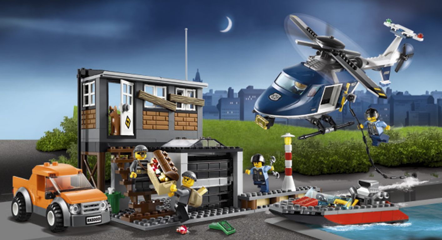 LEGO® City Polizei-Hubschrauber & Räuberversteck spielablauf