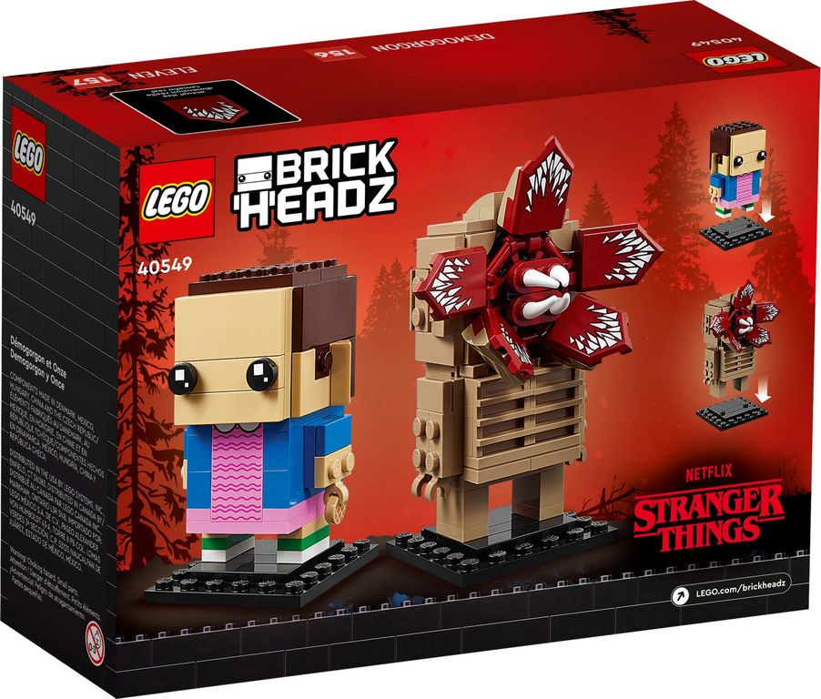 LEGO® BrickHeadz™ Demogorgon & Eleven back of the box