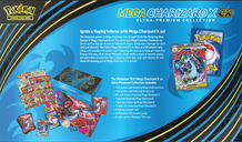 Pokémon TCG: Mega Evolution - Phantasmal Flames Ultra-Premium Collection Mega Charizard X EX back of the box