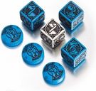 Kingsburg: Dice and Tokens (Blue) components