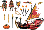 Playmobil® Novelmore Burnham Raiders Fire Ship components