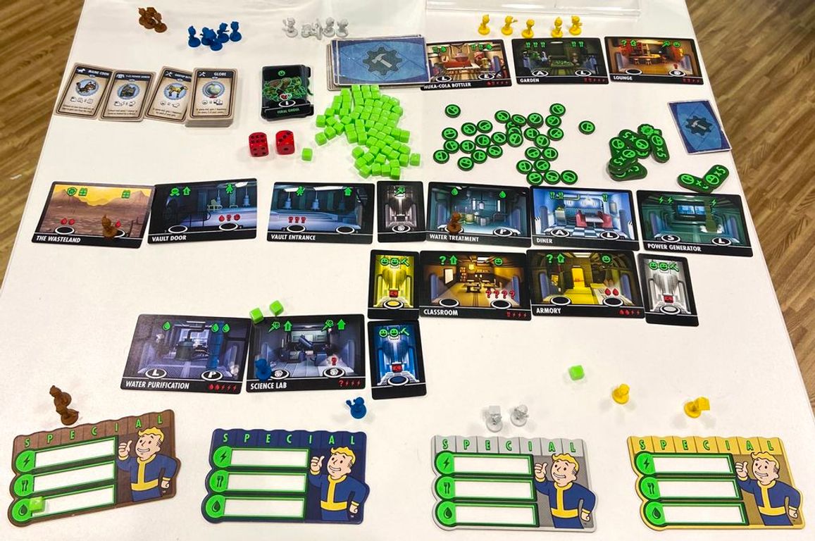 Fallout Shelter: The Board Game components