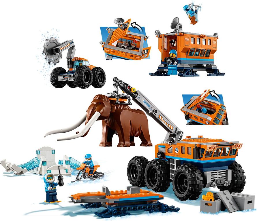 LEGO® City Base mobile di esplorazione artica componenti