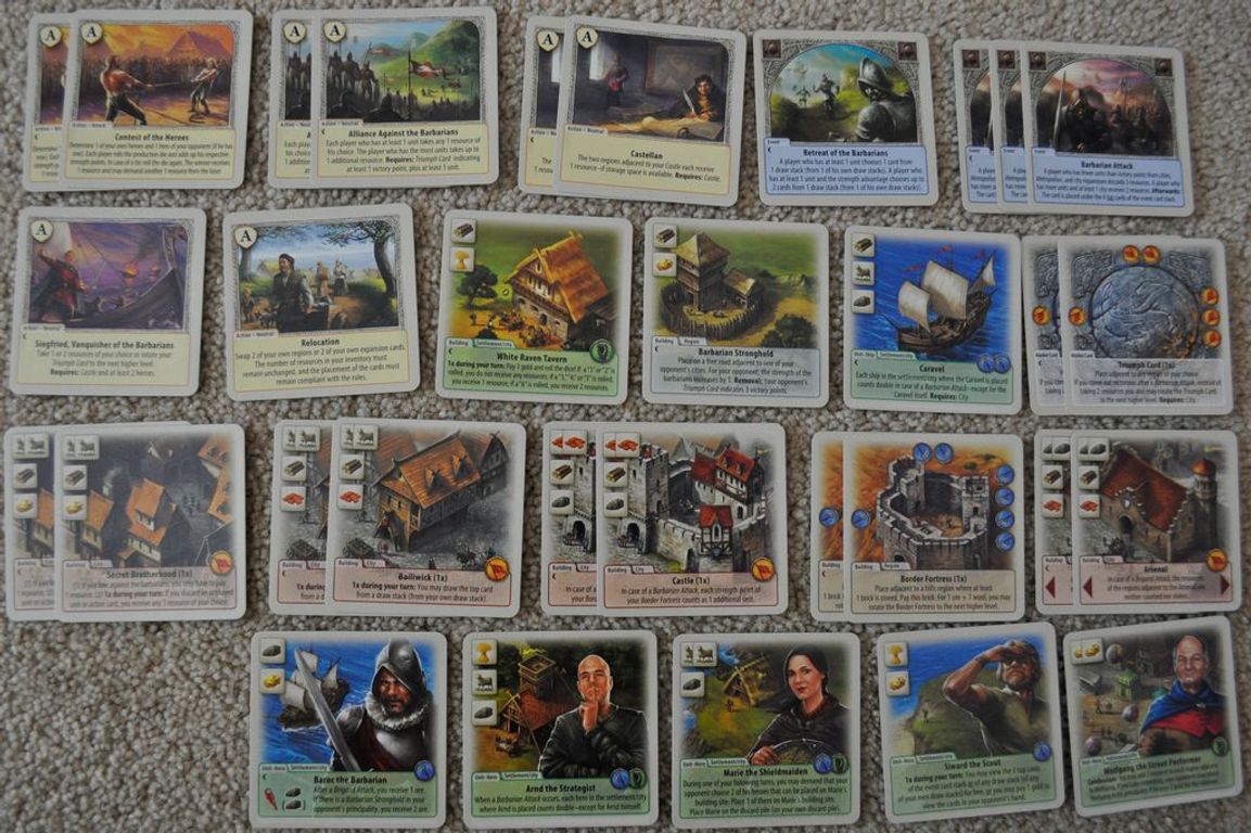 The Rivals for Catan: Age of Darkness cards