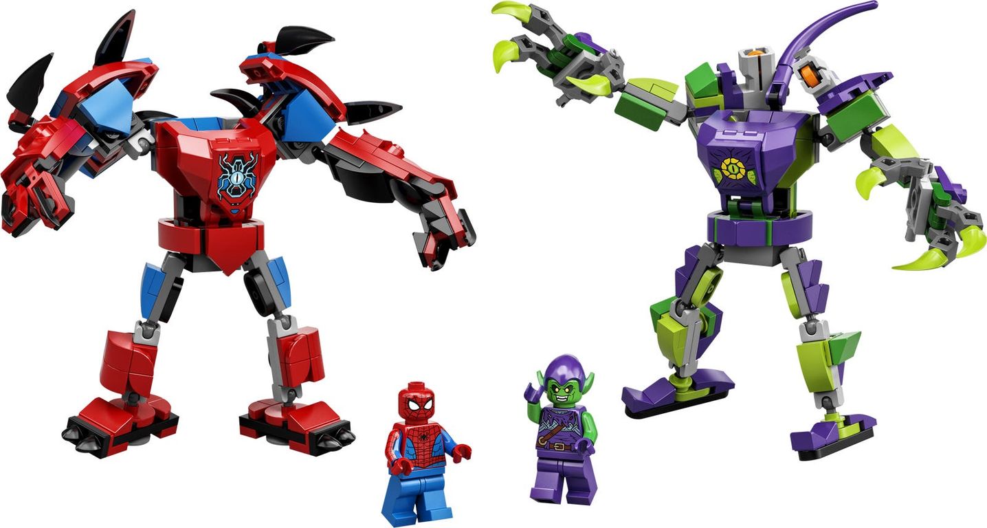 LEGO® Marvel Spider-Man et le Bouffon Vert, le combat des robots composants