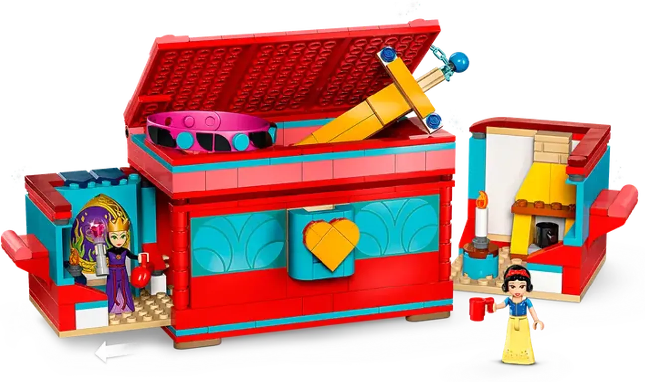 LEGO® Disney Snow White's Jewelry Box components