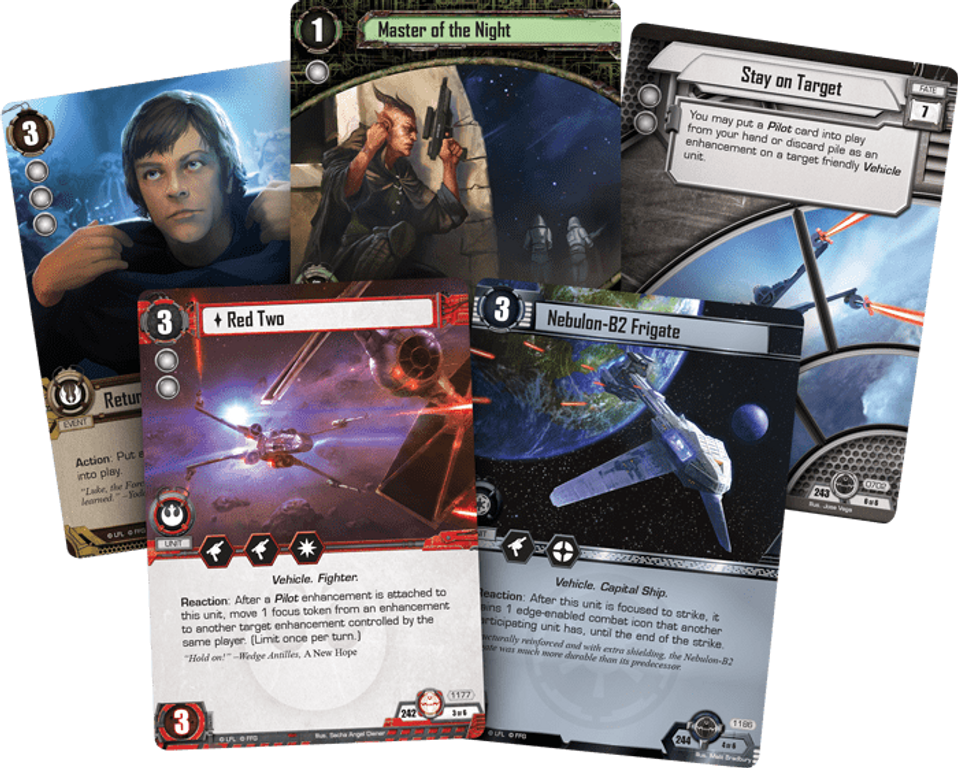Star Wars: The Card Game - Meditation and Mastery cards