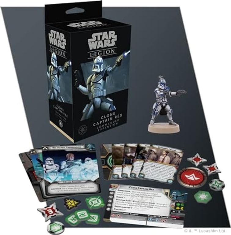 Star Wars: Legion – Clone Captain Rex Commander Expansion componenti