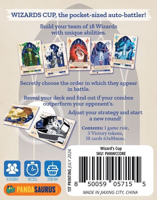 Wizards Cup rückseite der box