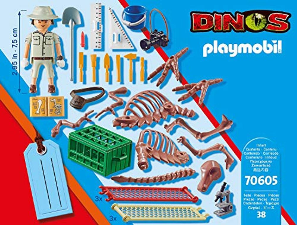 Playmobil® The Explorers Paleontologist Gift Set back of the box