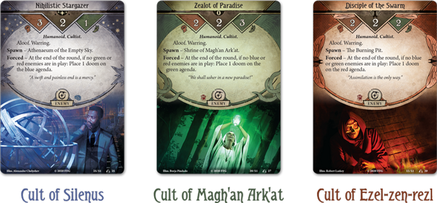 Arkham Horror: The Card Game – War of the Outer Gods: Scenario Pack cards