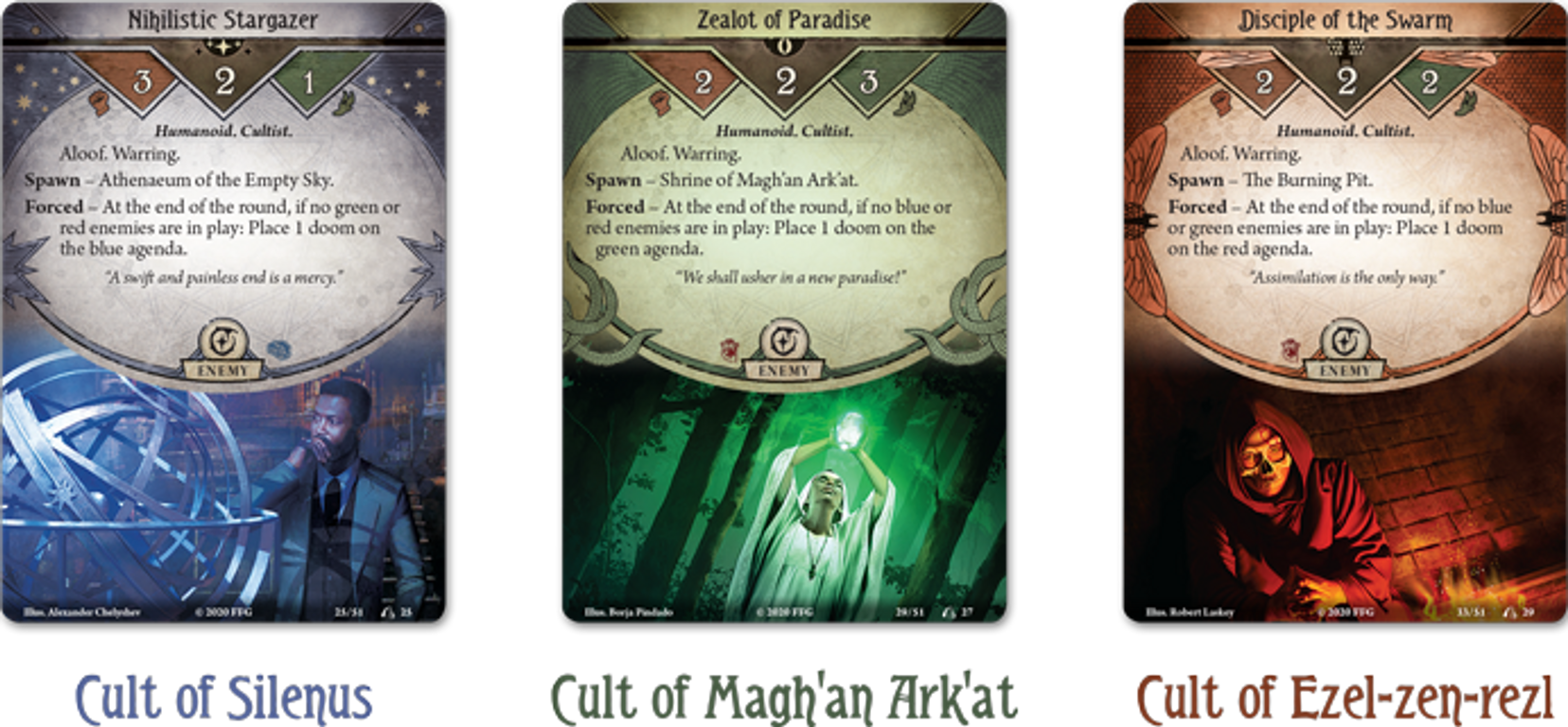 Arkham Horror: The Card Game – War of the Outer Gods: Scenario Pack kaarten