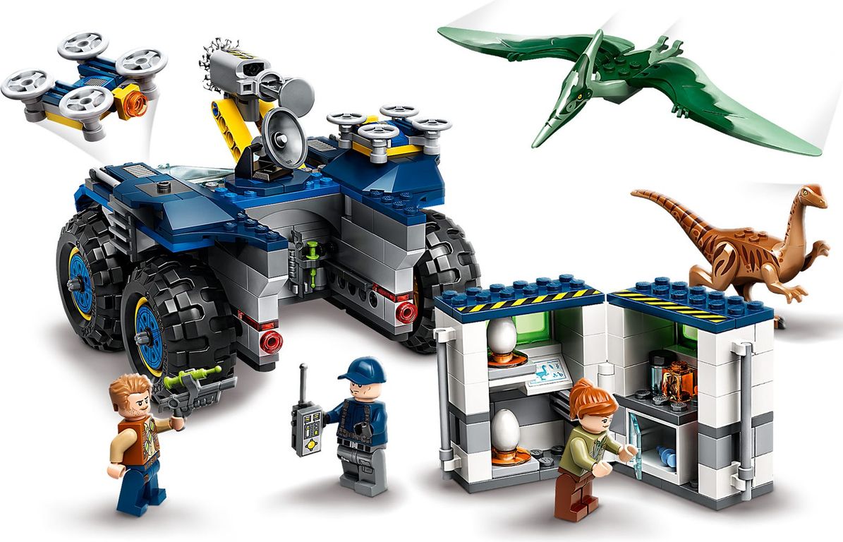 LEGO® Jurassic World Ausbruch von Gallimimus und Pteranodon spielablauf