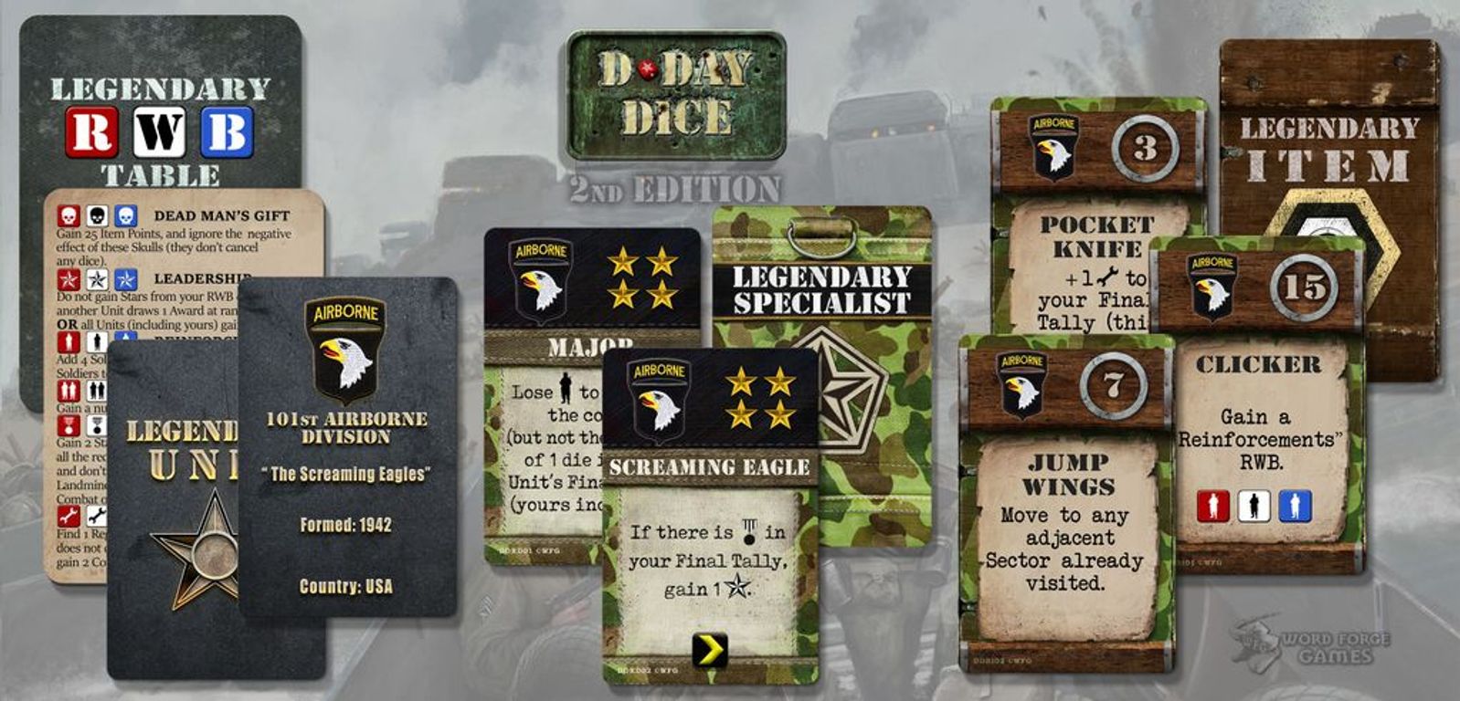 D-Day Dice (Second Edition): Histoires de guerre composants