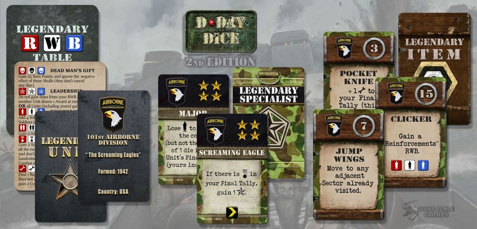 D-Day Dice (Second Edition): Kriegsgeschichten komponenten