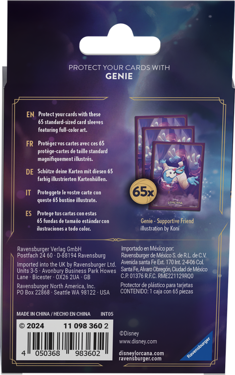 Disney Lorcana: Ursula's Return Card Sleeves rückseite der box