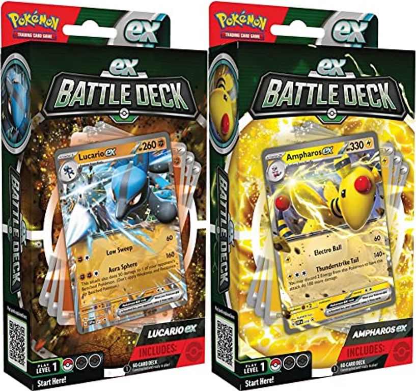 Pokémon TCG: Ampharos ex Battle Deck & Lucario ex Battle Deck doos