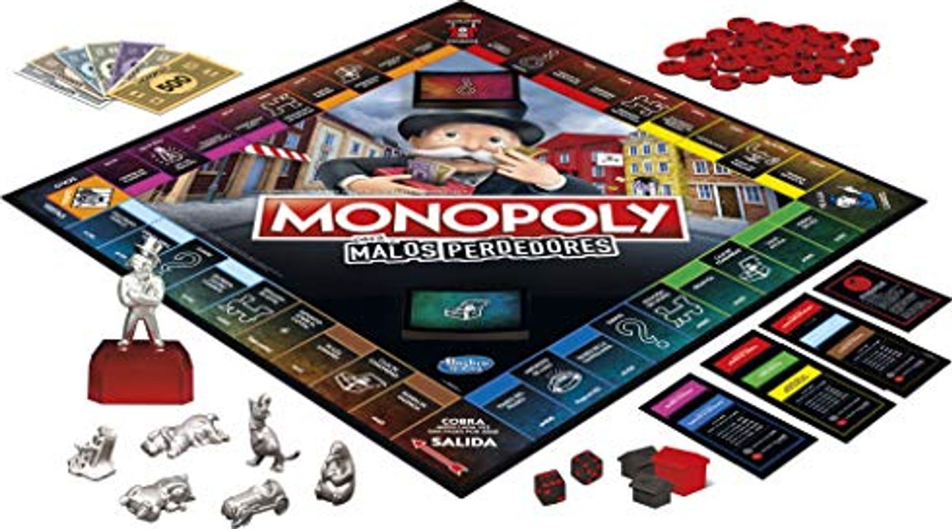 Monopoly für Schlechte Verlierer komponenten