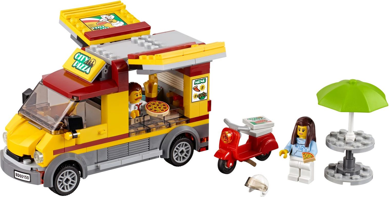 LEGO® City Pizza bestelwagen componenten