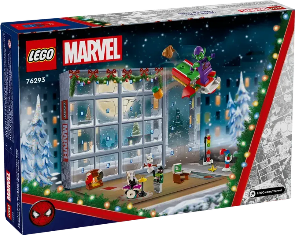 LEGO® Marvel Spider-Man 2024 Advent Calendar back of the box