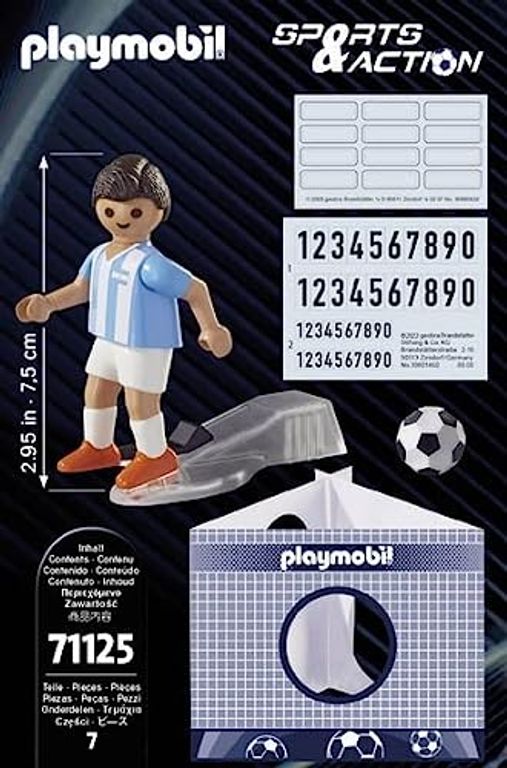 Playmobil® Sports & Action Soccer Player - Argentina back of the box