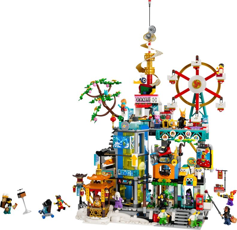 LEGO® Monkie Kid Megapolis City 5th Anniversary components