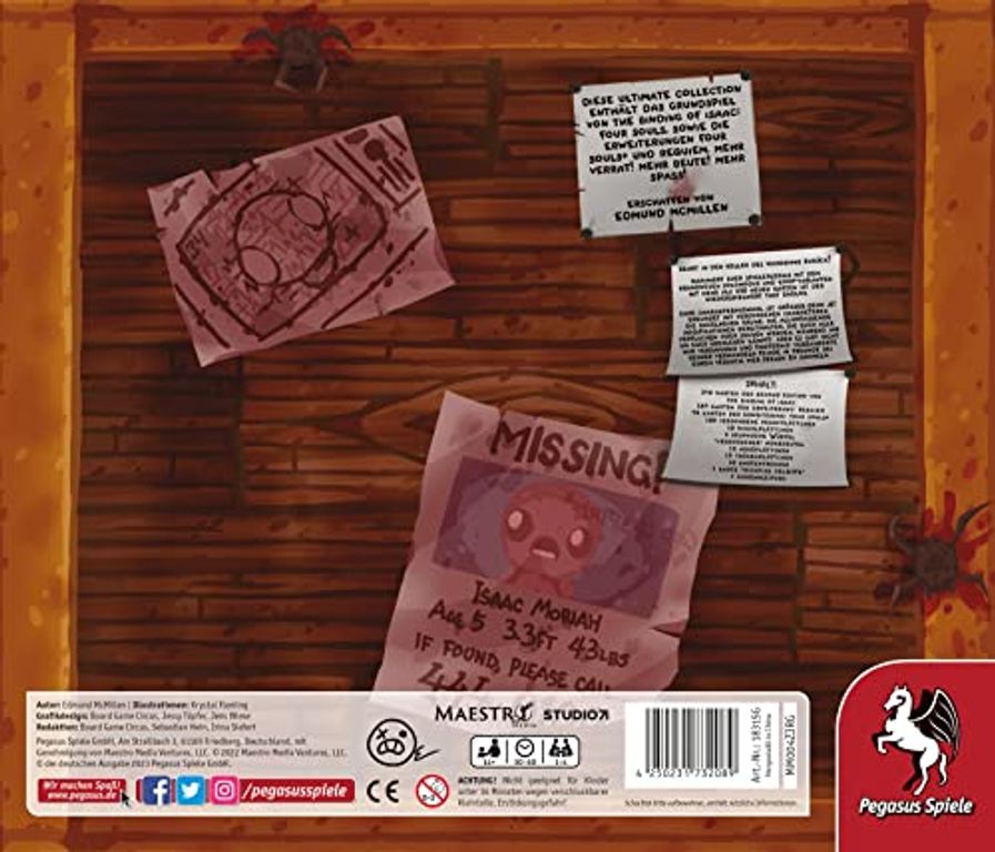 The Binding of Isaac: Four Souls – Ultimate Collector's Edition back of the box