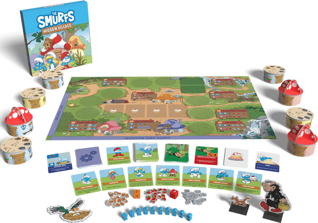 The Smurfs: Hidden Village components