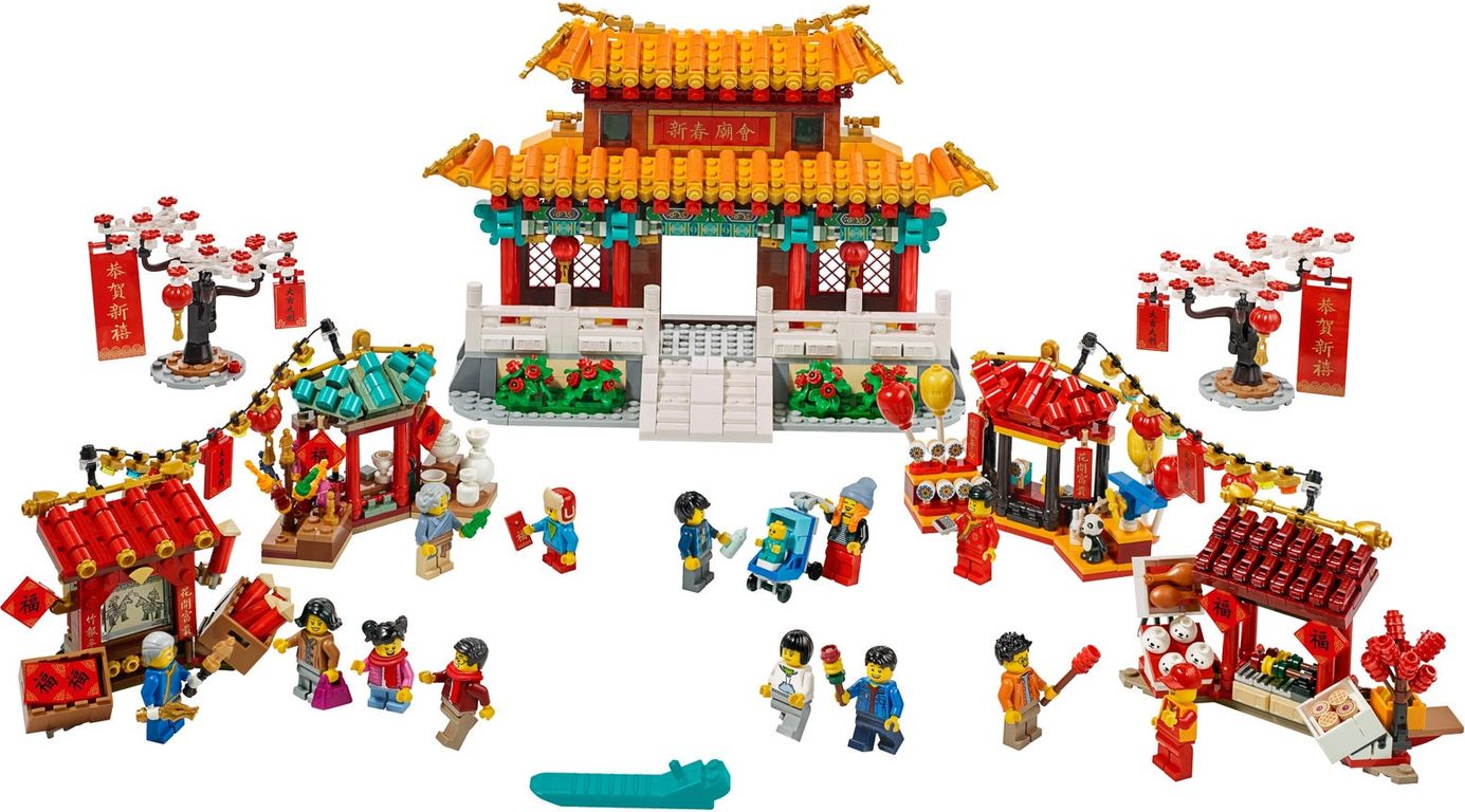 Chinese New Year Temple Fair components