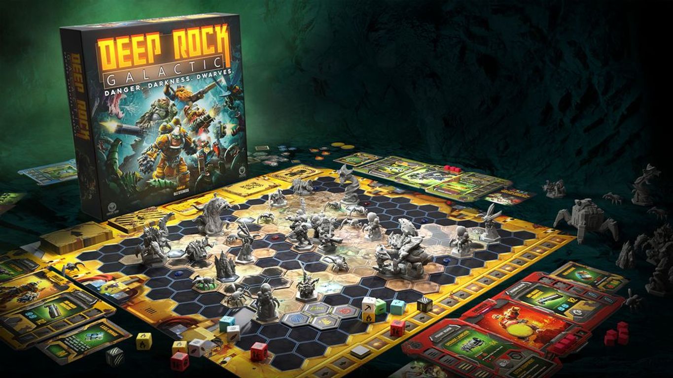 Deep Rock Galactic: The Board Game components