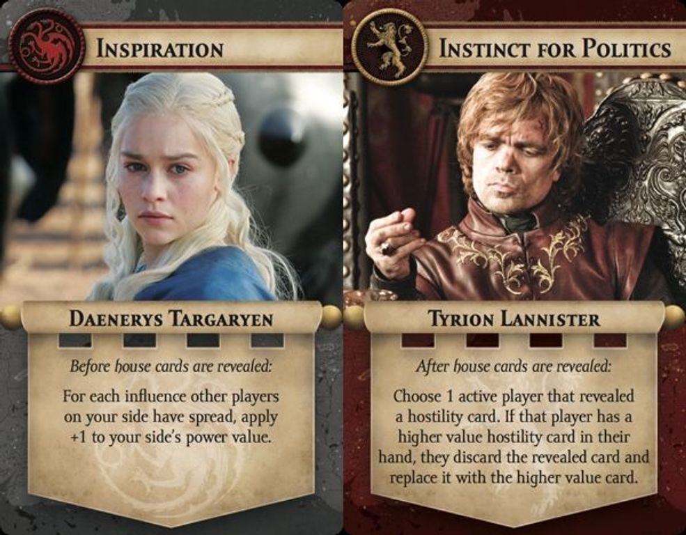 Game of Thrones: The Iron Throne kaarten