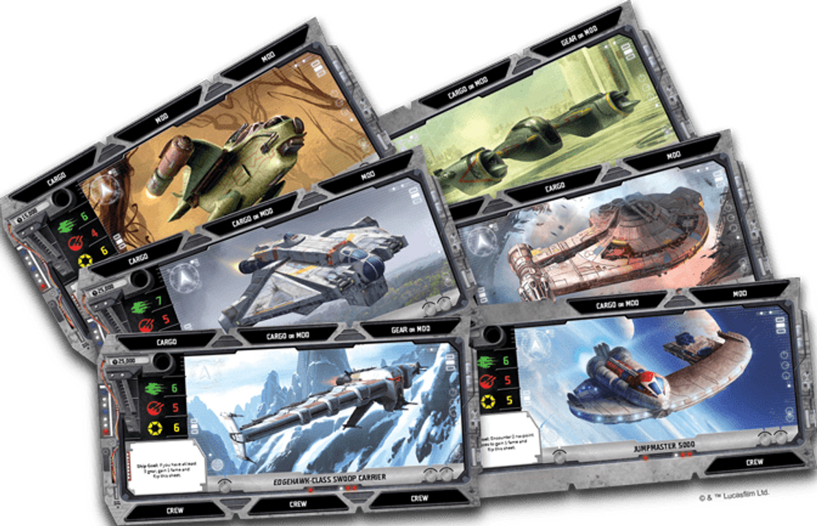 Star Wars: El Borde Exterior – Asuntos Pendientes cartas