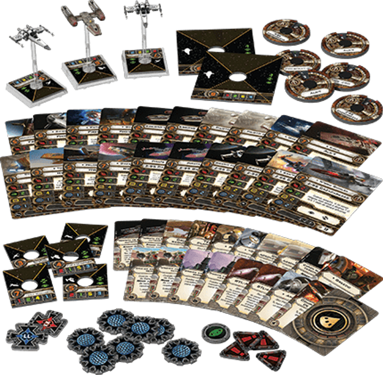 Star Wars: X-Wing Miniatures Game - Most Wanted Expansion Pack components