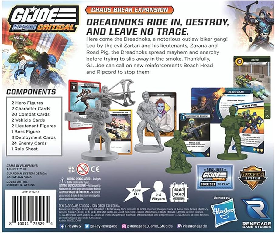 G.I. JOE Mission Critical: Chaos Break back of the box