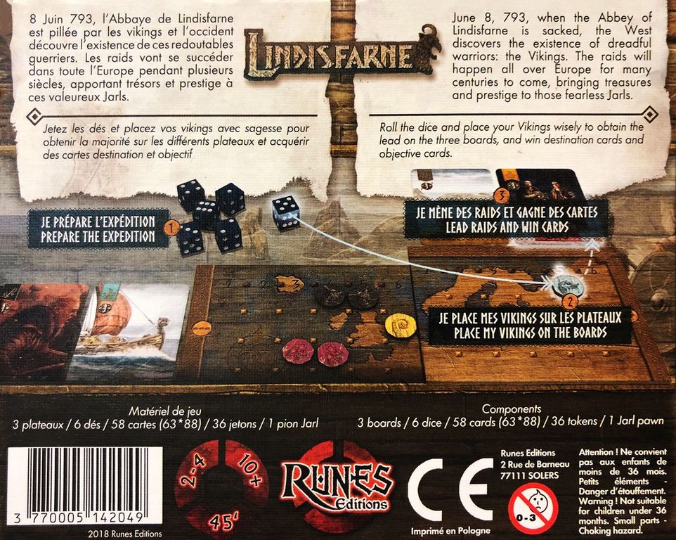 Lindisfarne back of the box