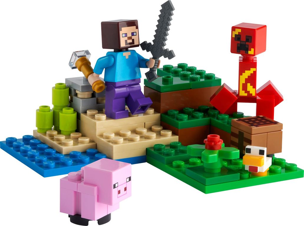 LEGO® Minecraft De Creeper™ hinderlaag componenten