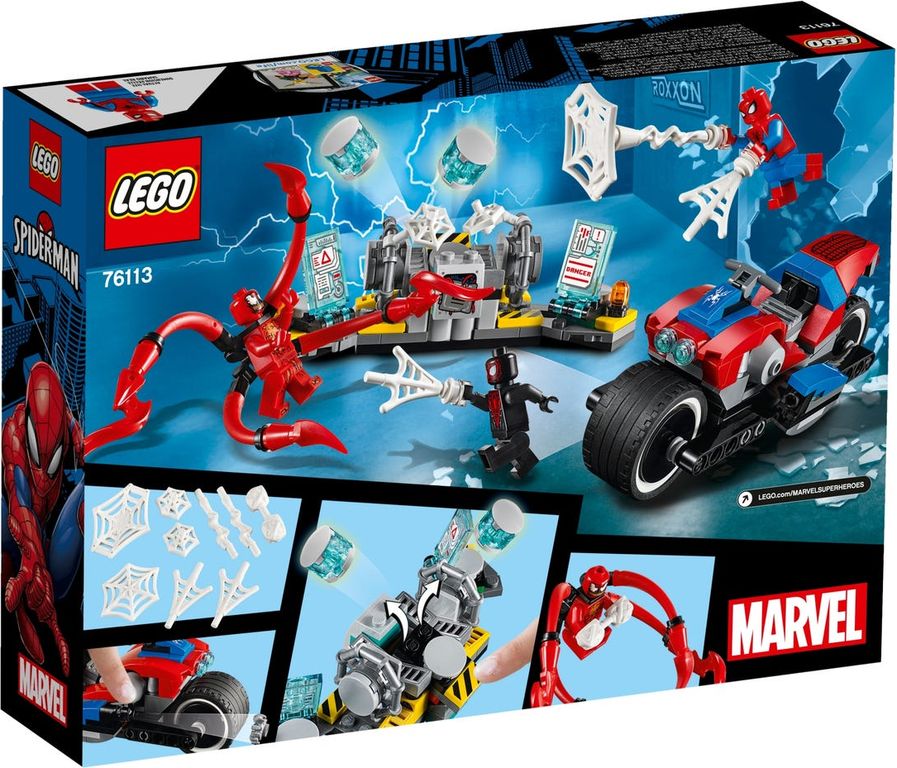 LEGO® Marvel Le sauvetage en moto de Spider-Man dos de la boîte