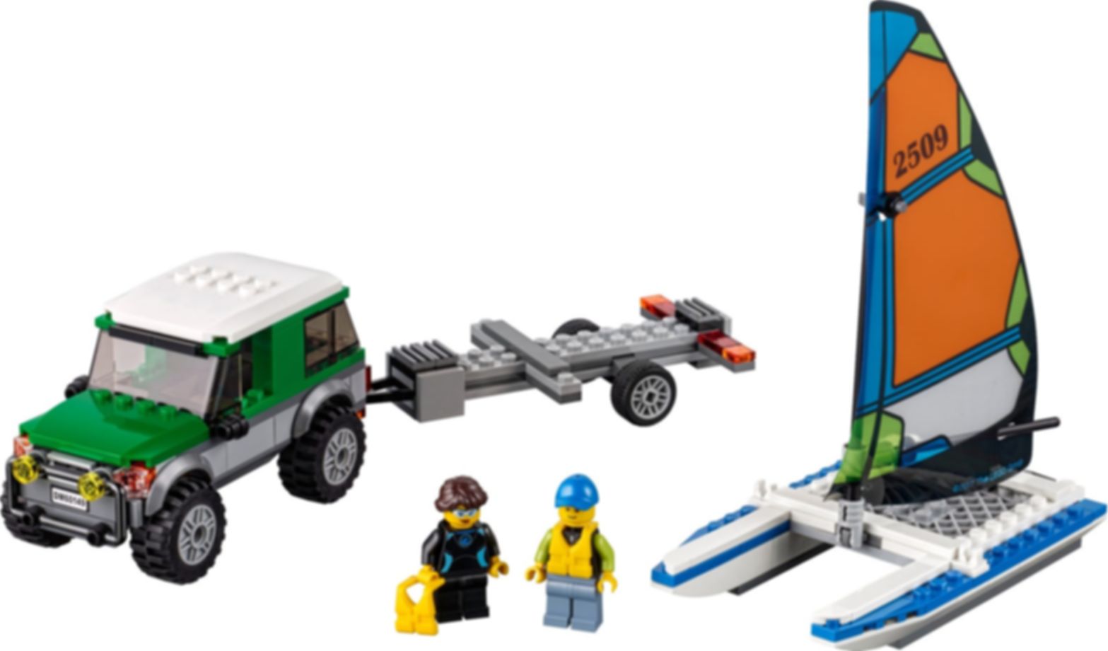 LEGO® City 4x4 with Catamaran components