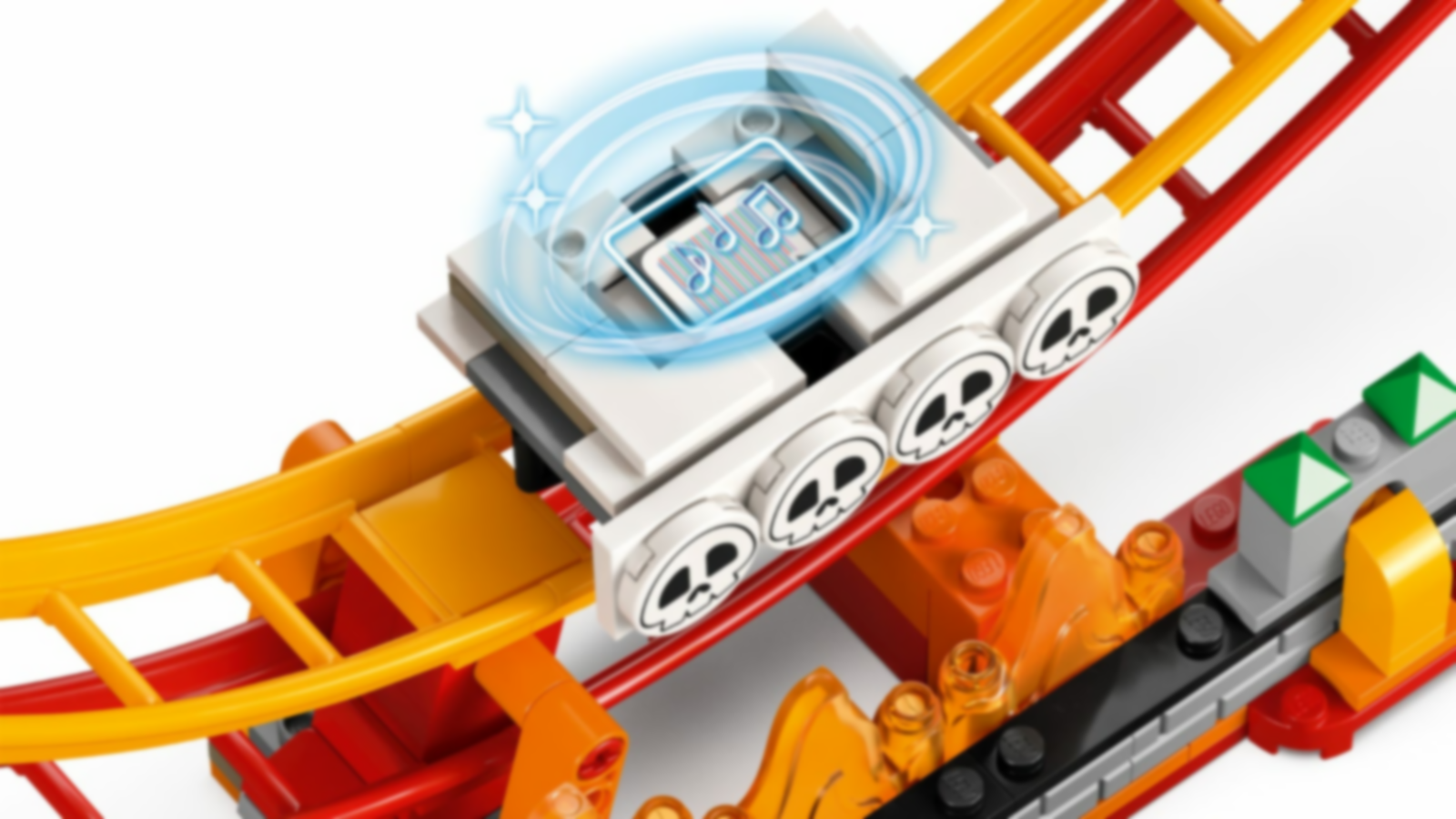 LEGO® Super Mario™ Lavawelle-Fahrgeschäft – Erweiterungsset spielablauf