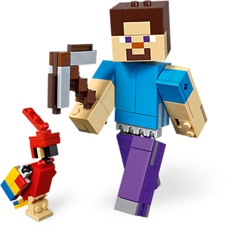 LEGO® Minecraft Maxi-figure Minecraft di Steve con pappagallo componenti