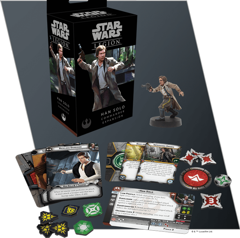 Star Wars: Legion - Han Solo Commander Expansion components