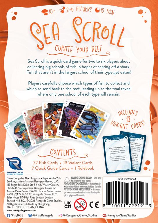 Sea Scroll back of the box